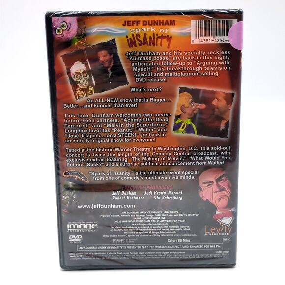 Jeff Dunham Spark of Insanity DVD Brand New Sealed Comedy Comedian Puppets - Picture 2 of 2